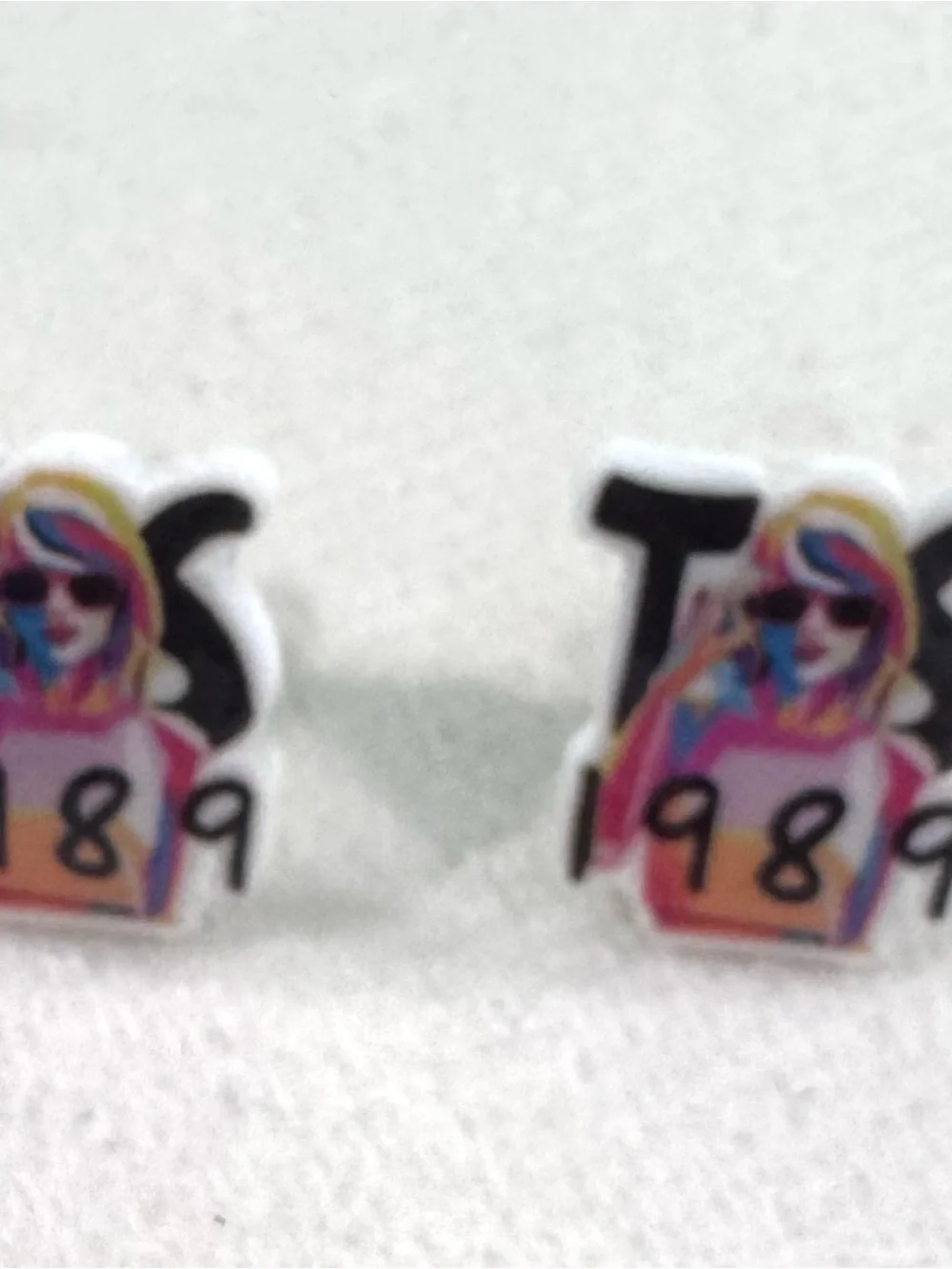Taylor-Inspired Kids Stud Earrings Set - White & Multicolor